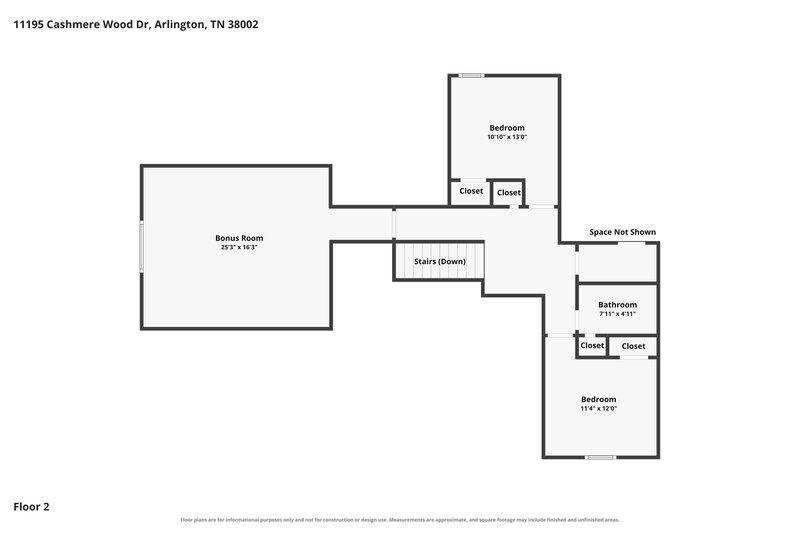 2,435/Mo, 11195 Cashmere Wood Dr Arlington, TN 38002 Floor Plan View 2