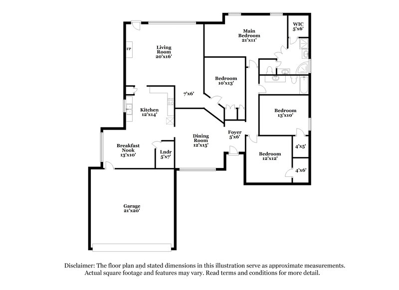 2,050/Mo, 9261 Speerberry Ln Cordova, TN 38016 Floor Plan View