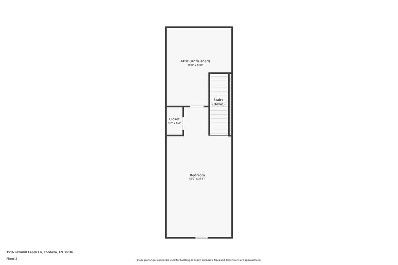2,130/Mo, 1516 Sawmill Creek Ln Cordova, TN 38016 Floor Plan View 2