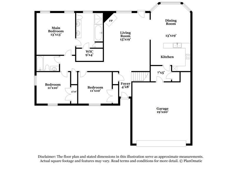 1,775/Mo, 1887 Roy Dr Southaven, MS 38671 Floor Plan View