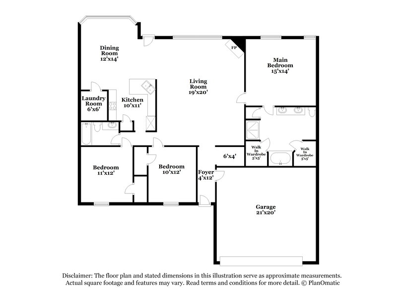 1,610/Mo, 4046 Rosebury Ln Horn Lake, MS 38637 Floor Plan View