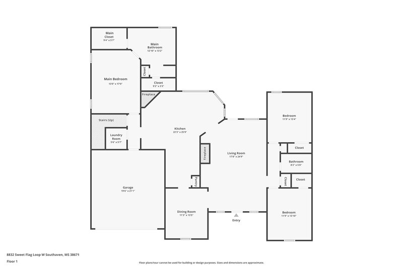 2,220/Mo, 8832 Sweet Flag Loop W Southaven, MS 38671 Floor Plan View