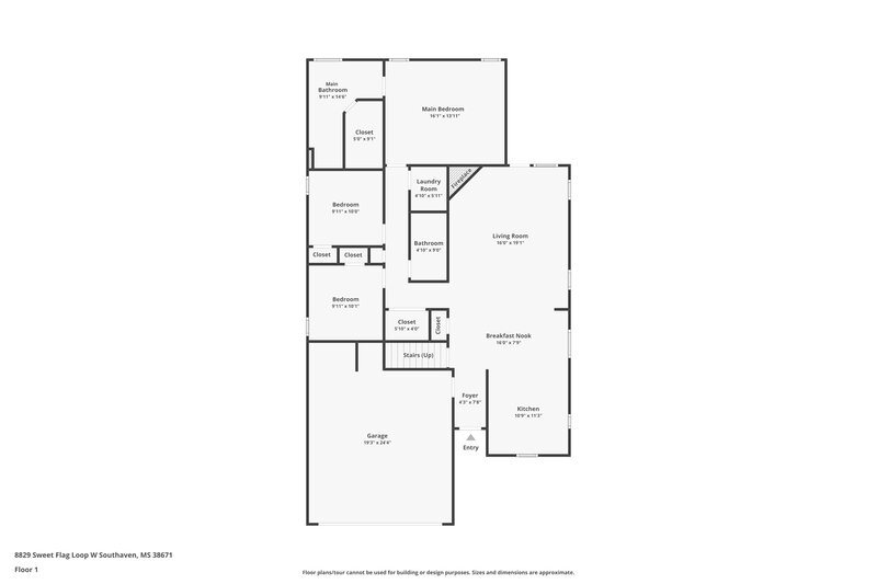3,430/Mo, 8829 Sweet Flag Loop W Southaven, MS 38671 Floor Plan View