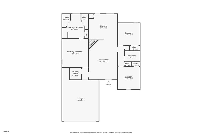 1,660/Mo, 7660 Wills Way Cir E Walls, MS 38680 Floor Plan View
