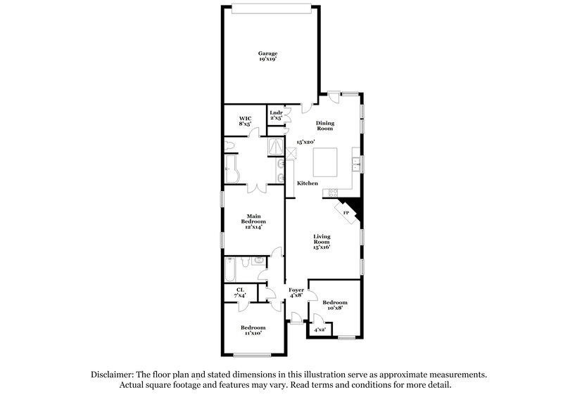 1,725/Mo, 6866 Manslick Rd Cordova, TN 38018 Floorplan View