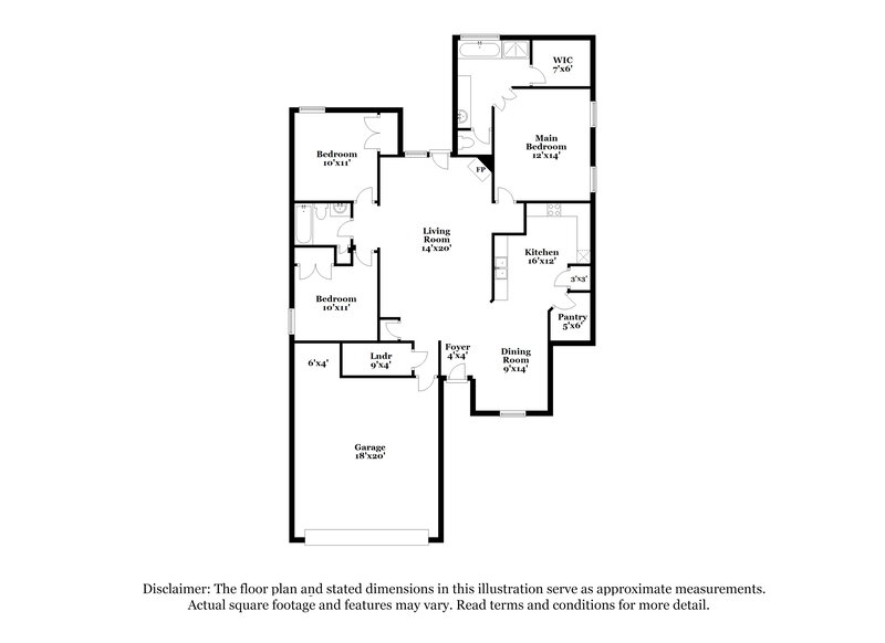 1,925/Mo, 7852 Ridgedale Dr Olive Branch, MS 38654 Floor Plan View