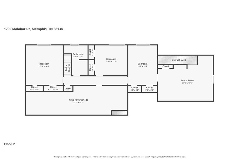 2,445/Mo, 1790 Malabar Dr Germantown, TN 38138 Floor Plan View