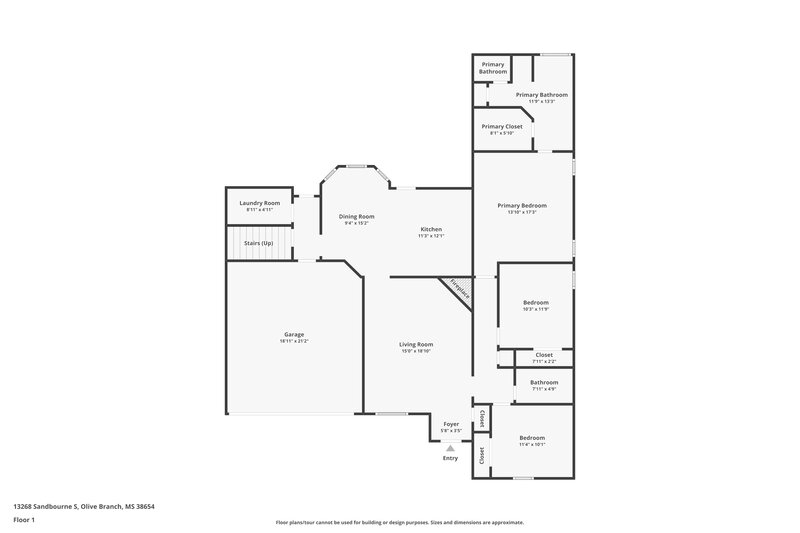 2,150/Mo, 13268 Sandbourne S Olive Branch, MS 38654 Floor Plan View