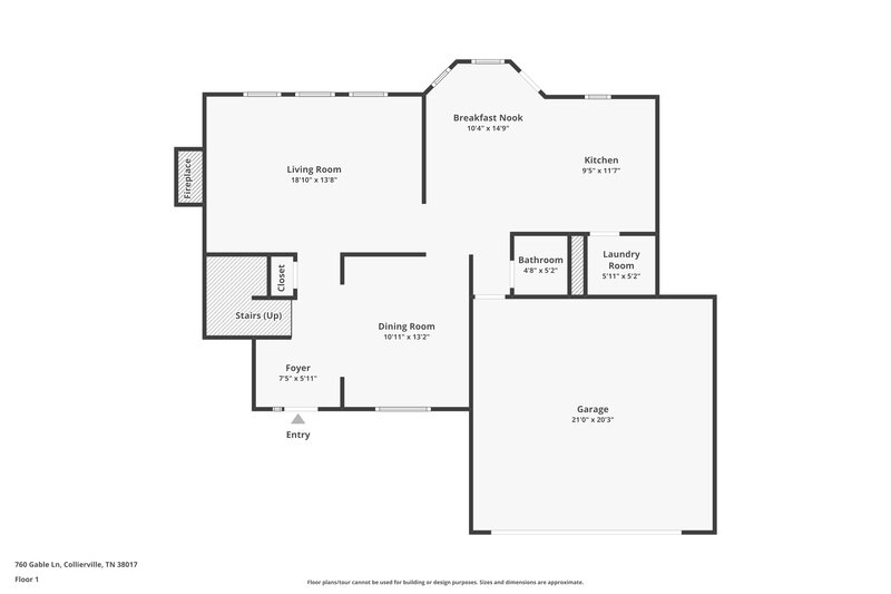 2,160/Mo, 760 Gable Ln Collierville, TN 38017 Floor Plan View