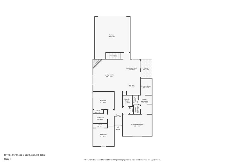 1,935/Mo, 5810 Bedford Loop E Southaven, MS 38672 Floor Plan View