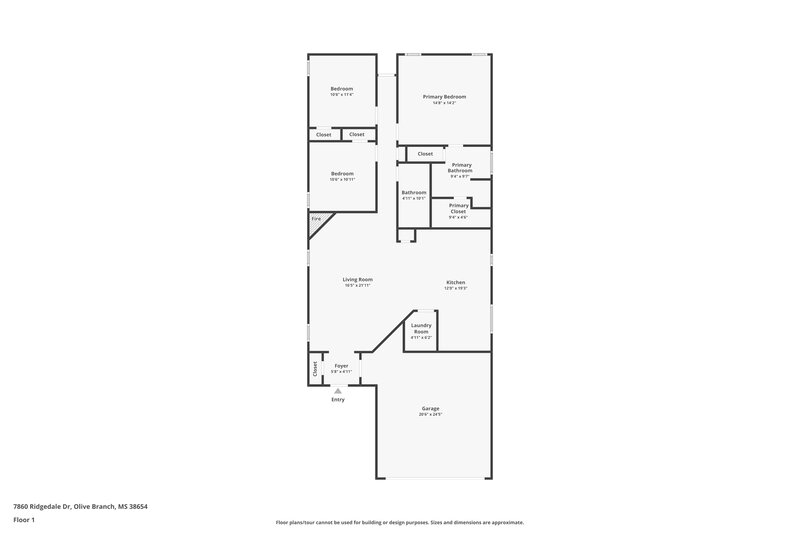 2,670/Mo, 7860 Ridgedale Dr Olive Branch, MS 38654 Floor Plan View