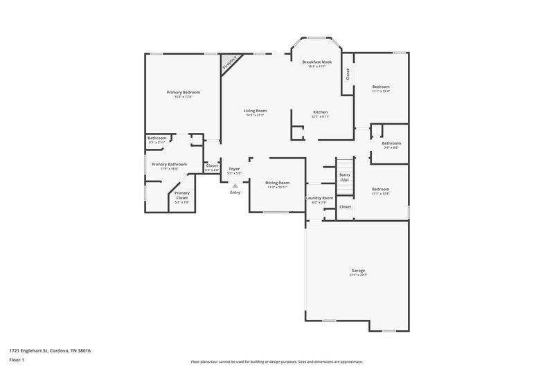 2,275/Mo, 1721 Englehart St Cordova, TN 38016 Floor Plan View
