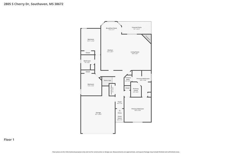 2,255/Mo, 2805 S Cherry Dr Southaven, MS 38672 Floor Plan View