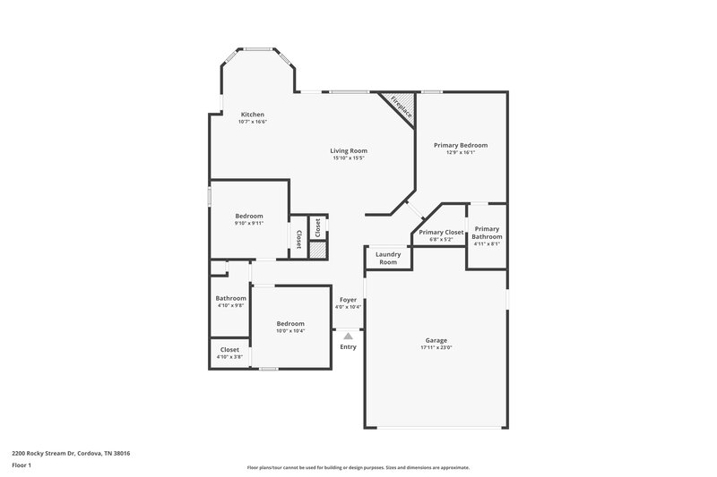 2,460/Mo, 2200 Rocky Stream Dr Cordova, TN 38016 Floor Plan View