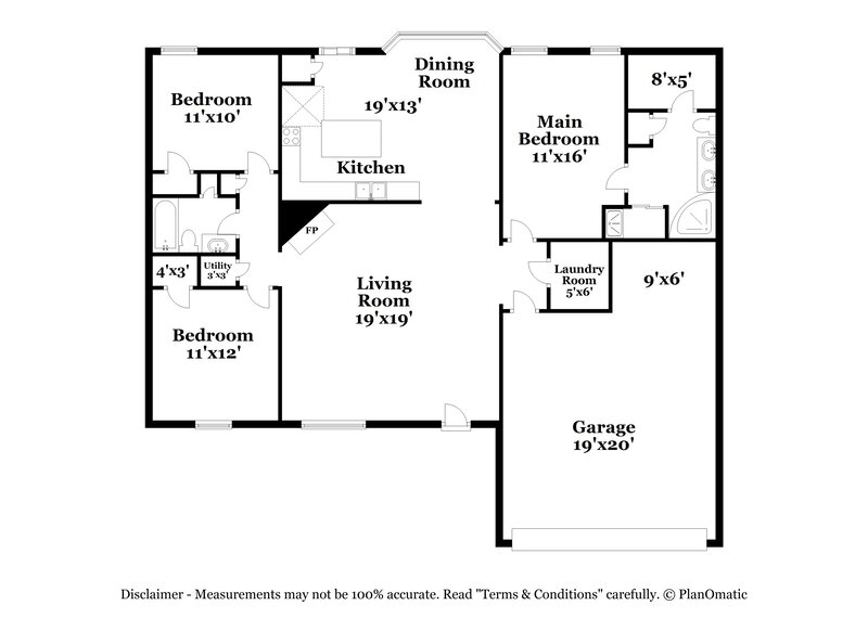 1,705/Mo, 3833 Richbrook Dr Bartlett, TN 38135 Floor Plan View