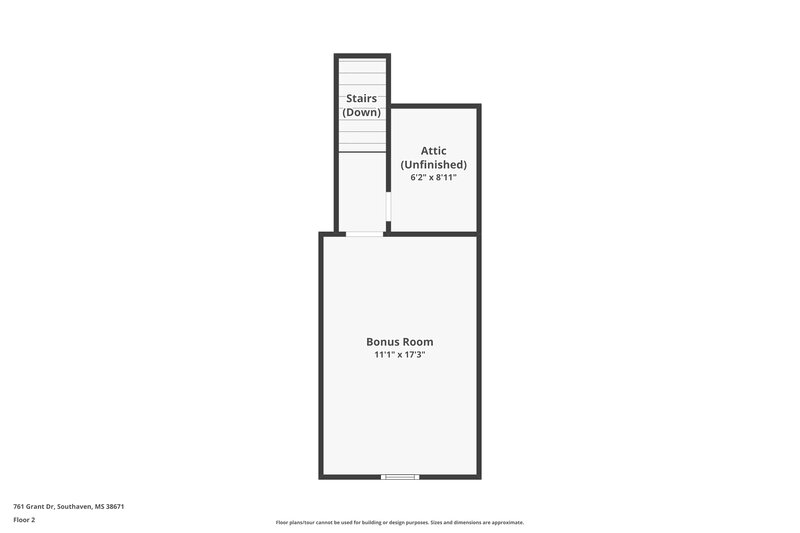 1,775/Mo, 761 Grant Dr Southaven, MS 38671 Floor Plan View 2