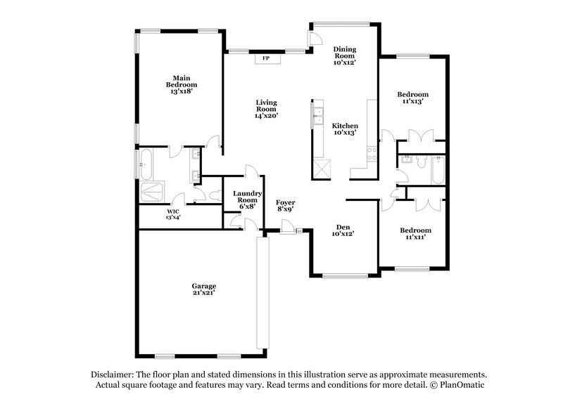 2,125/Mo, 2932 Keeley Cv Southaven, MS 38671 Floor Plan View