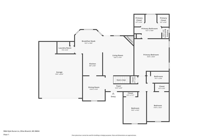 2,970/Mo, 9064 Kyle Duran Ln Olive Branch, MS 38654 Floor Plan View