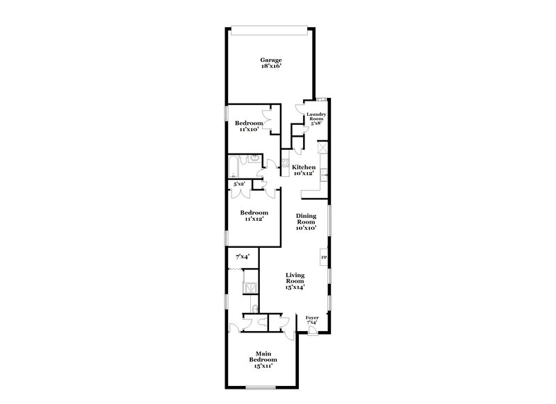 1,590/Mo, 8595 Griffin Park Dr Cordova, TN 38018 Floor Plan View