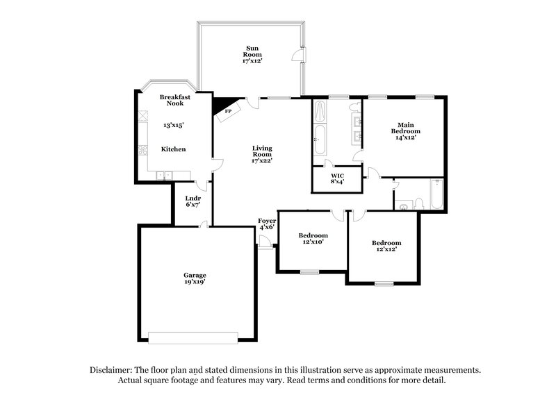 1,890/Mo, 1805 Steeplechase Cv Southaven, MS 38671 Floor Plan View