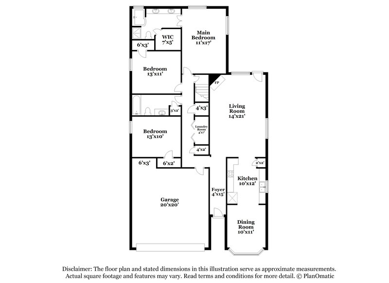 1,975/Mo, 2811 Misty Bay Dr Lakeland, TN 38002 Floor Plan View