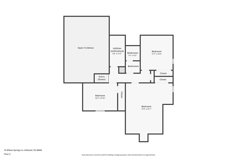 2,055/Mo, 15 Willow Springs Ln Oakland, TN 38060 Floor Plan View