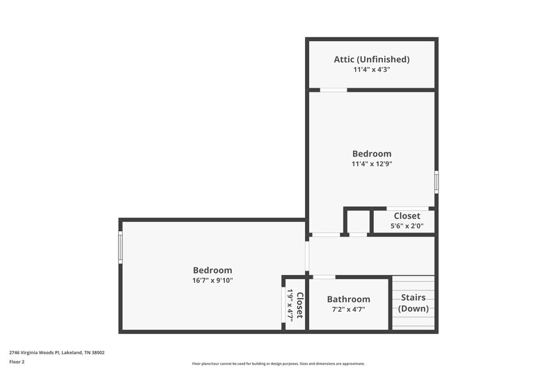 1,595/Mo, 2746 Virginia Woods Pl Arlington, TN 38002 Floor Plan View 2