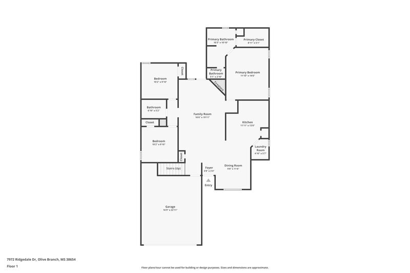 1,755/Mo, 7972 Ridgedale Dr Olive Branch, MS 38654 Floorplan View