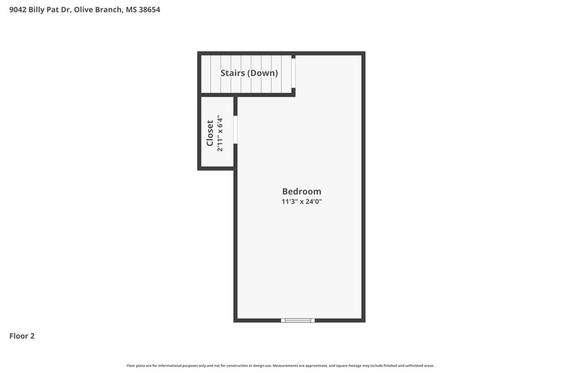 2,000/Mo, 9042 Billy Pat Dr Olive Branch, MS 38654 Floorplan View