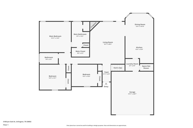 2,330/Mo, 5109 Jon Oak Dr Arlington, TN 38002 Floor Plan View
