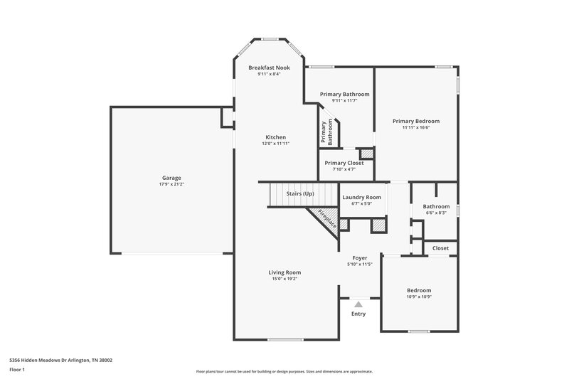 2,085/Mo, 5356 Hidden Meadows Dr Arlington, TN 38002 Floor Plan View