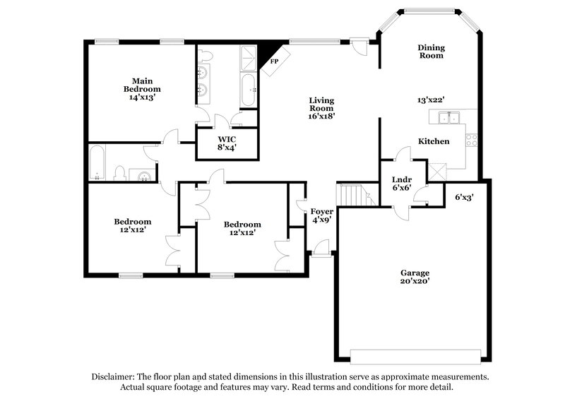 1,970/Mo, 13251 Braybourne Pkwy Olive Branch, MS 38654 Floor Plan View