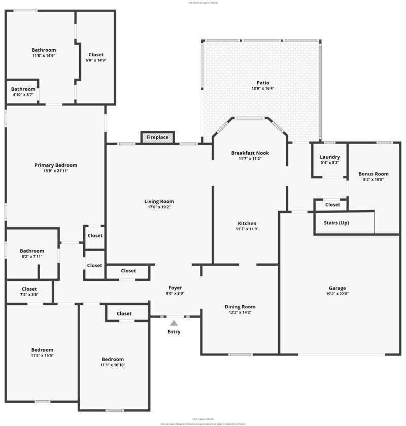 2,525/Mo, 13096 Claybourne Cv Olive Branch, MS 38654 Floorplan View