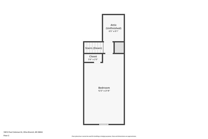2,205/Mo, 10812 Paul Coleman Dr Olive Branch, MS 38654 Floor Plan View 2