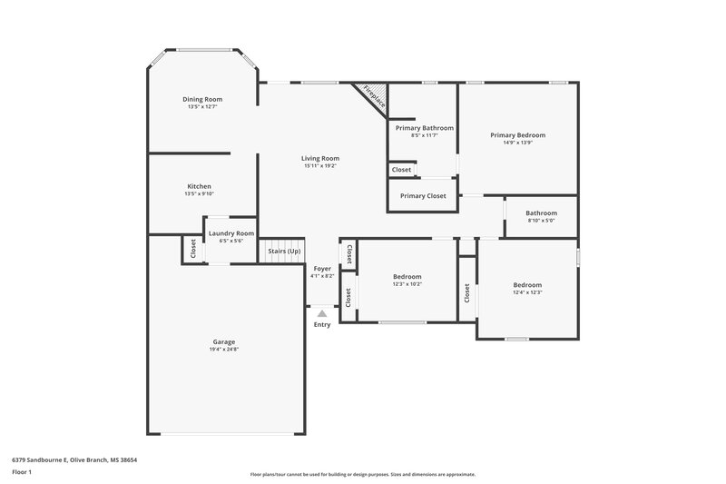 2,225/Mo, 6379 Sandbourne E Olive Branch, MS 38654 Floor Plan View