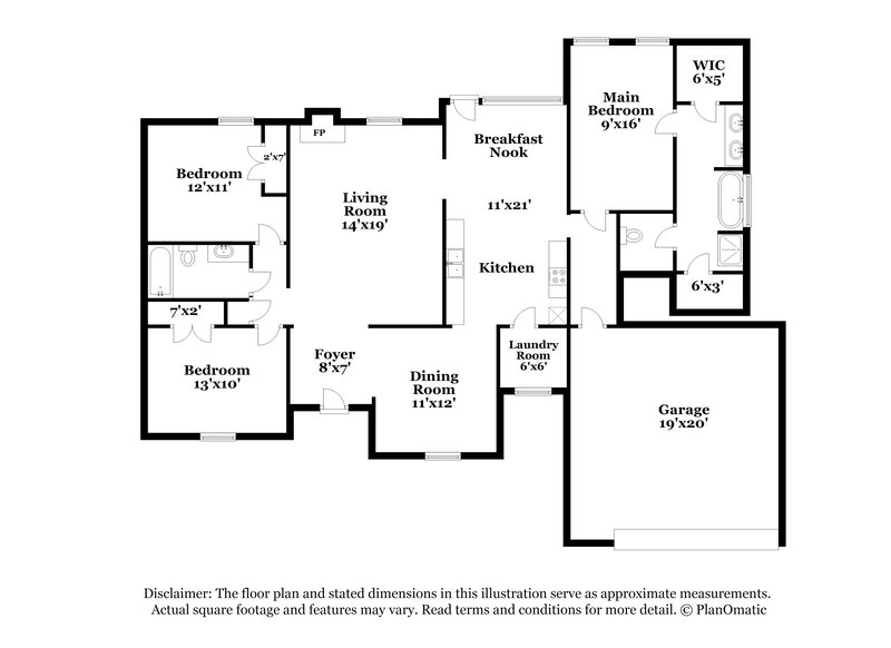 2,520/Mo, 9410 Grove Rd Cordova, TN 38016 Floor Plan View