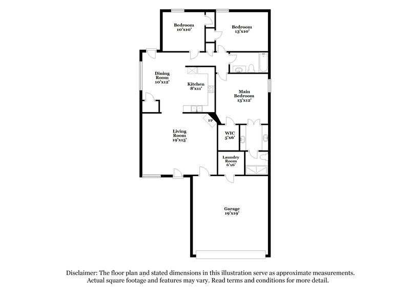 1,710/Mo, 475 N Ericson Rd Cordova, TN 38018 Floor Plan View