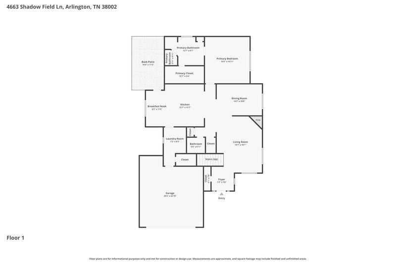 2,435/Mo, 4663 Shadow Field Ln Arlington, TN 38002 Floor Plan View