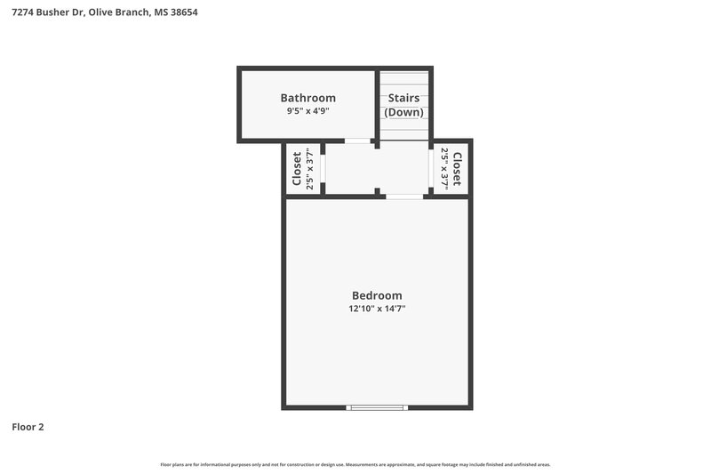 2,300/Mo, 7274 Busher Dr Olive Branch, MS 38654 Floor Plan View 3