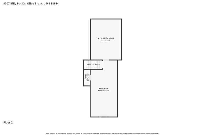 1,980/Mo, 9007 Billy Pat Dr Olive Branch, MS 38654 Floor Plan View 2