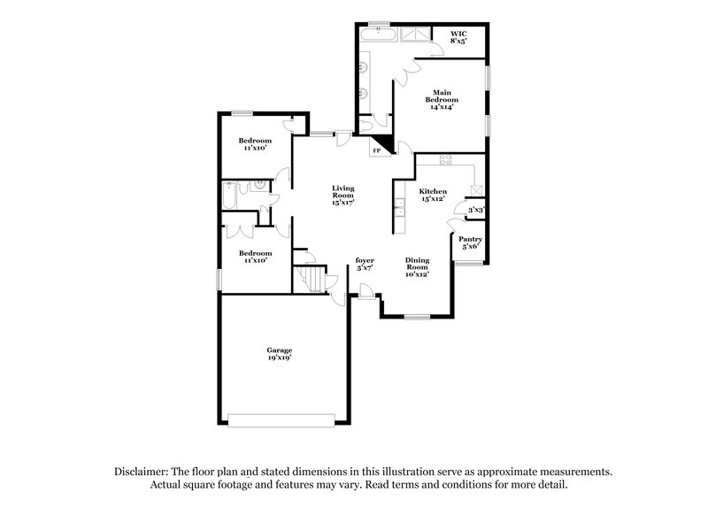 1,945/Mo, 5899 Antler Trl Southaven, MS 38672 Floorplan View 2