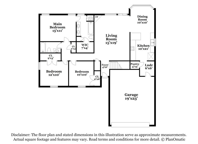 2,175/Mo, 10316 Cottage Oaks Dr Cordova, TN 38016 Floorplan View