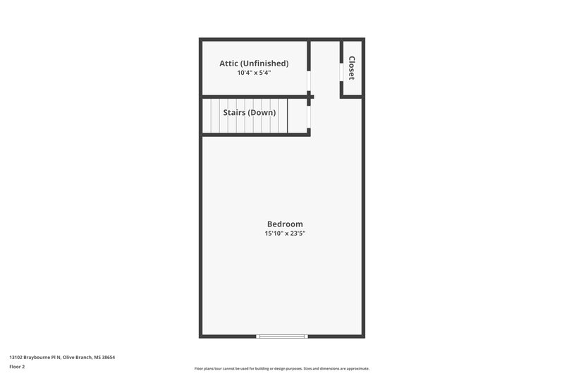 1,825/Mo, 13102 Braybourne Pl N Olive Branch, MS 38654 Floor Plan View 2