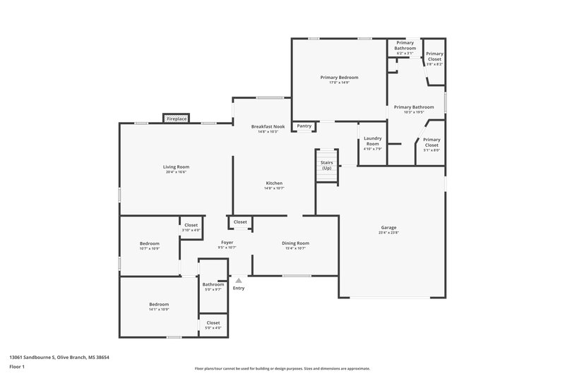 2,250/Mo, 13061 Sandbourne Olive Branch, MS 38654 Floor Plan View