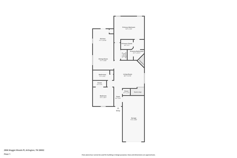 1,445/Mo, 2806 Maggie Woods Pl Arlington, TN 38002 Floor Plan View