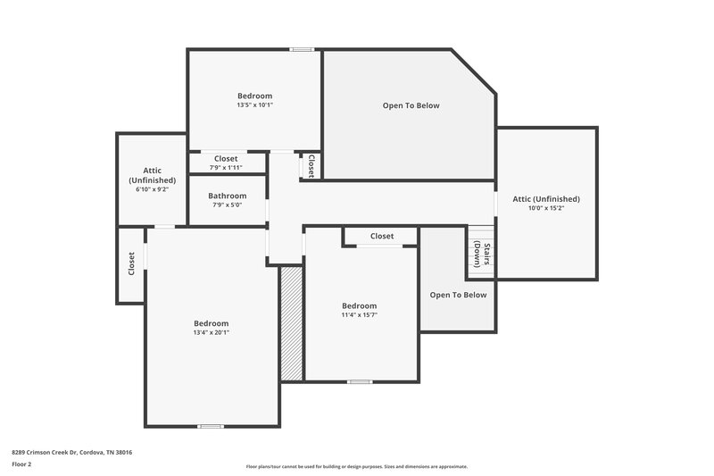 2,060/Mo, 8289 Crimson Creek Dr Cordova, TN 38016 Floor Plan View