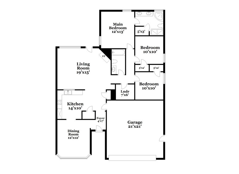 1,680/Mo, 6251 Liberty Point Cv Walls, MS 38680 Floor Plan View