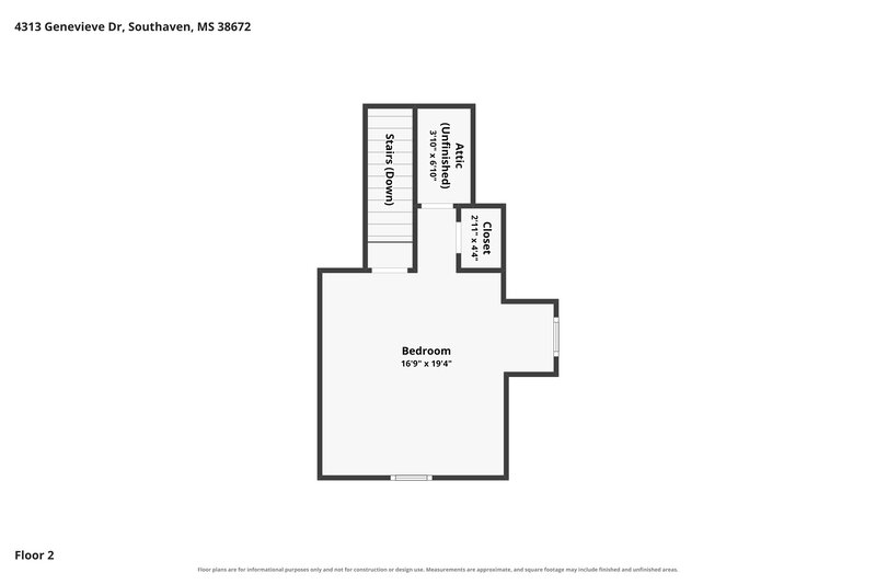 2,155/Mo, 4313 Genevieve Dr Southaven, MS 38672 Floor Plan View 2