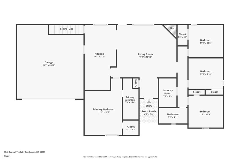 2,710/Mo, 1848 Central Trails Dr Southaven, MS 38671 Floorplan View