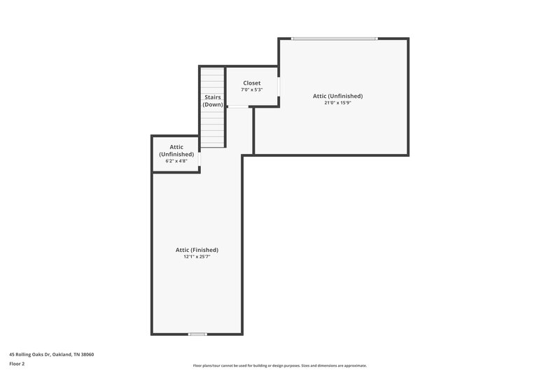 2,150/Mo, 45 Rolling Oaks Dr Oakland, TN 38060 Floor Plan View 2
